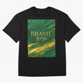 Brasil 2026 Gold Soccer Theme Oversized T-Shirt Bring Champion Energy into the FIFA World Cup 2026 Group Stage Journey through Haaland and Mbappe Highlights, Brazil, Portugal and Argentina Pride, Stadium Memories, Football Loyalty, International