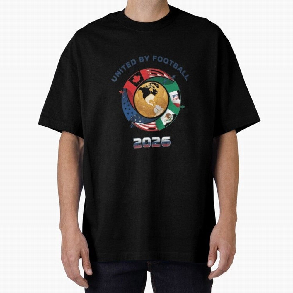 United By Football 2026 Oversized T-Shirt Bring Champion Energy into Match Day Hype around FIFA World Cup 2026 Group Stage, Haaland, Brazil, Portugal and Argentina, Supporter Pride, Iconic Celebrations, Legendary Names and Global Match Day Energy;