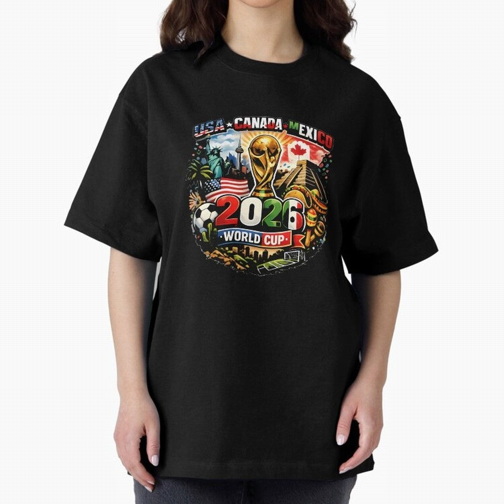 World Cup 2026 Funny Soccer Tournament 2026 T-Shirt_88656674 Oversized T-Shirt Refresh FIFA World Cup 2026 USA Canada Mexico Made for Neymar, Argentina, France and Brazil Energy, Classic Soccer Heritage, Championship Pressure, Fan Loyalty and
