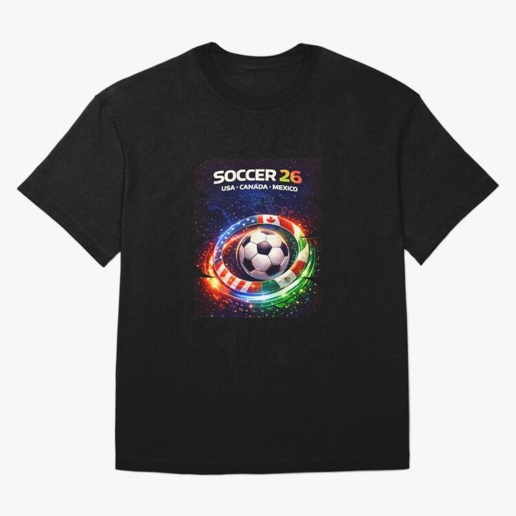 North America Soccer 2026 Soccer 26 Usa Canada Mexico Fan United 2026 Soccer Oversized T-Shirt Support the FIFA World Cup 2026 Group Stage Journey through Messi and Cristiano Ronaldo Highlights, Brazil Pride, Supporter Pride, Iconic Celebrations,