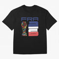 France World Cup 2026 Soccer - FRA 26 Blue White Red Oversized T-Shirt Show Your Tournament Heart for FIFA World Cup 2026 Group Stage for Fans of Mbappe and Germany, Bringing Soccer Culture, Superstar Moments, National Team Dreams and Competitive
