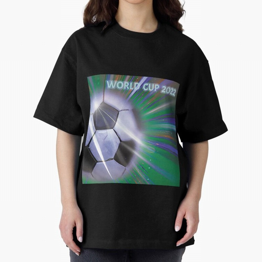 World Cup 2022 Oversized T-Shirt Show Support during Global Football Passion for FIFA World Cup 2026, Featuring Messi, CR7 and Mbappe, Argentina and Brazil, Game Day Rituals, Football Legends, Country Pride and the Road to the Final; Made for