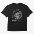 World Cup 26 - Brazil Oversized T-Shirt Back the Journey through FIFA World Cup 2026 Group Stage for Fans of CR7 and France and Portugal, Bringing Champion Mindset, Group Stage Buzz, Knockout Tension and Passionate Fan Culture; Made for Die Hard