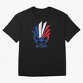 France Soccer 2026 Tricolor Burst Emblem Oversized T-Shirt Bring the FIFA World Cup 2026 USA Canada Mexico Journey through Cristiano Ronaldo Highlights, Brazil, Portugal and Argentina Pride, Stadium Memories, Football Loyalty, International Chants