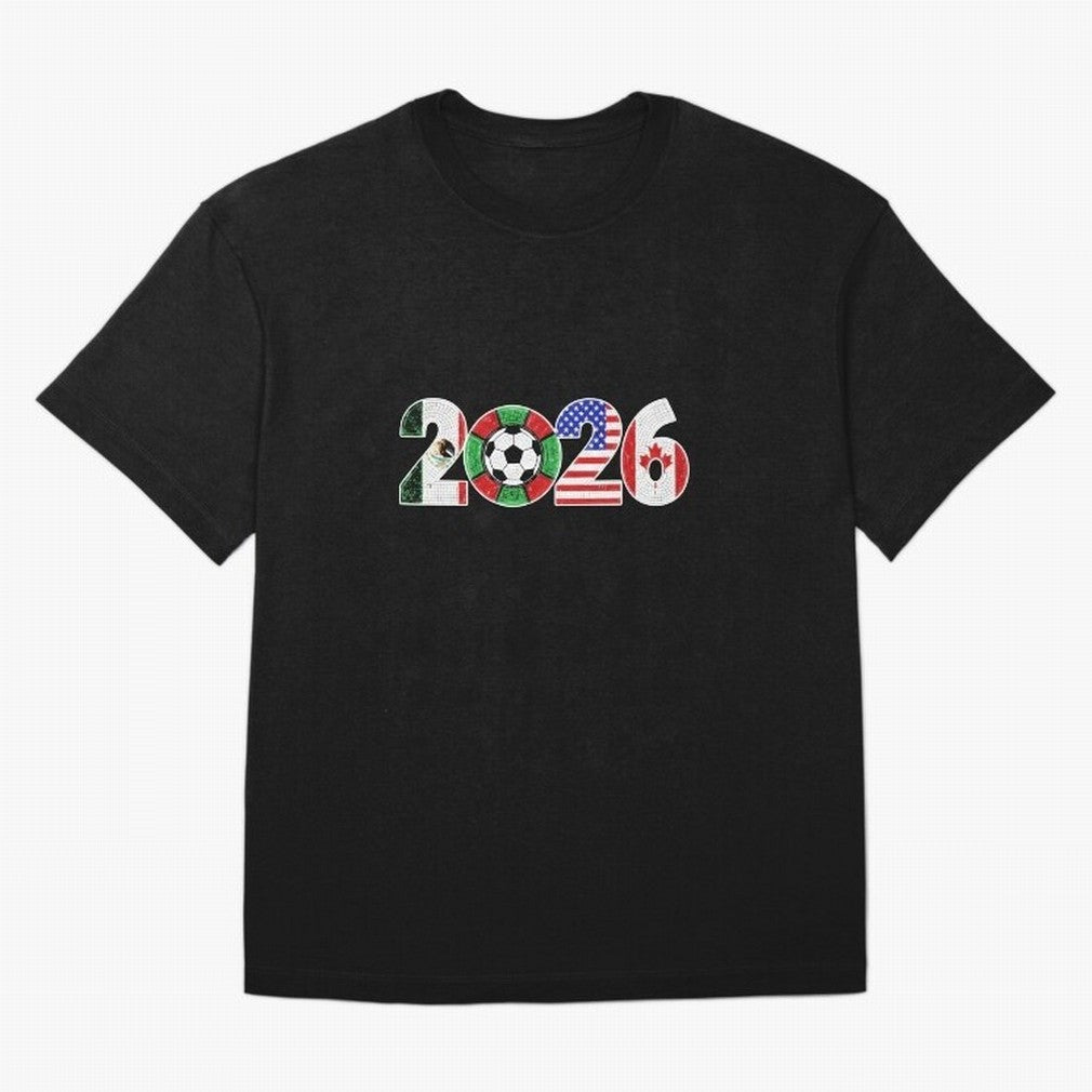 North American Soccer Spirit Team 2026 T-Shirt_82770209 Oversized T-Shirt Embrace Global Football Passion for FIFA World Cup 2026 Group Stage, with Messi, Brazil, Classic Soccer Heritage, Championship Pressure, Fan Loyalty and International Pride;