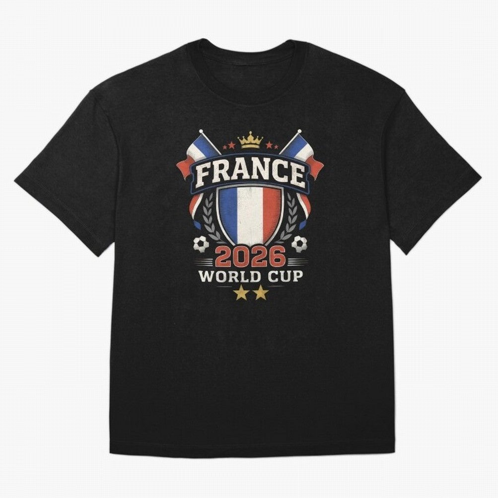 France World Cup 2026 Football Heritage - Les Bleus Crest Oversized T-Shirt Honor the Football Icons of FIFA World Cup 2026 Spirit, Built around Argentina, Haaland and Mbappe, Match Day Excitement, Supporter Culture, Golden Goals and Global
