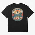 USA Canada Mexico Soccer Cup Oversized T-Shirt Turn Up for FIFA World Cup 2026 Group Stage Highlighting Messi and Cristiano Ronaldo, Brazil Energy, Sports Nostalgia, International Competition, Famous Players and Unforgettable Victories; Perfect for