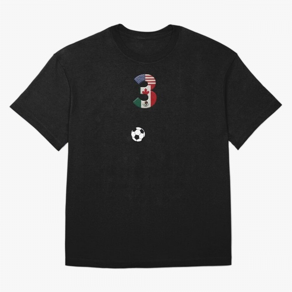 World Cup 2026 Host Nations Oversized T-Shirt Show Championship Spirit for FIFA World Cup 2026 Spirit, Connected to Argentina and Brazil, Messi and Cristiano Ronaldo, Football Festival Excitement, Trophy Ambitions, Country Rivalries and Star Player