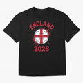 England World Cup 2026 football supporter| St George Cross Football Oversized T-Shirt Bring Stadium Energy to Global Football Passion for FIFA World Cup 2026, Connected to Messi and Cristiano Ronaldo, Brazil, Football Festival Excitement, Trophy