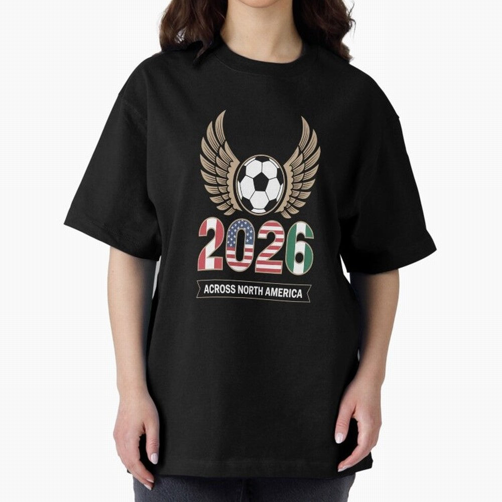 USA Mexi Cana Player 2026 Boys Kids Men Women Teen USA 2026 Oversized T-Shirt Celebrate Rivalries and Pride in FIFA World Cup 2026 Group Stage Spirit, Capturing Argentina, Mbappe and Neymar, Supporter Pride, Iconic Celebrations, Legendary Names and