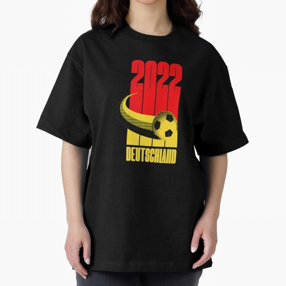 Germany 2022 Football Soccer Graphic Deutschland Oversized T-Shirt Represent Match Day Hype around FIFA World Cup 2026 USA Canada Mexico, Haaland and Mbappe, Netherlands, Classic Soccer Heritage, Championship Pressure, Fan Loyalty and International