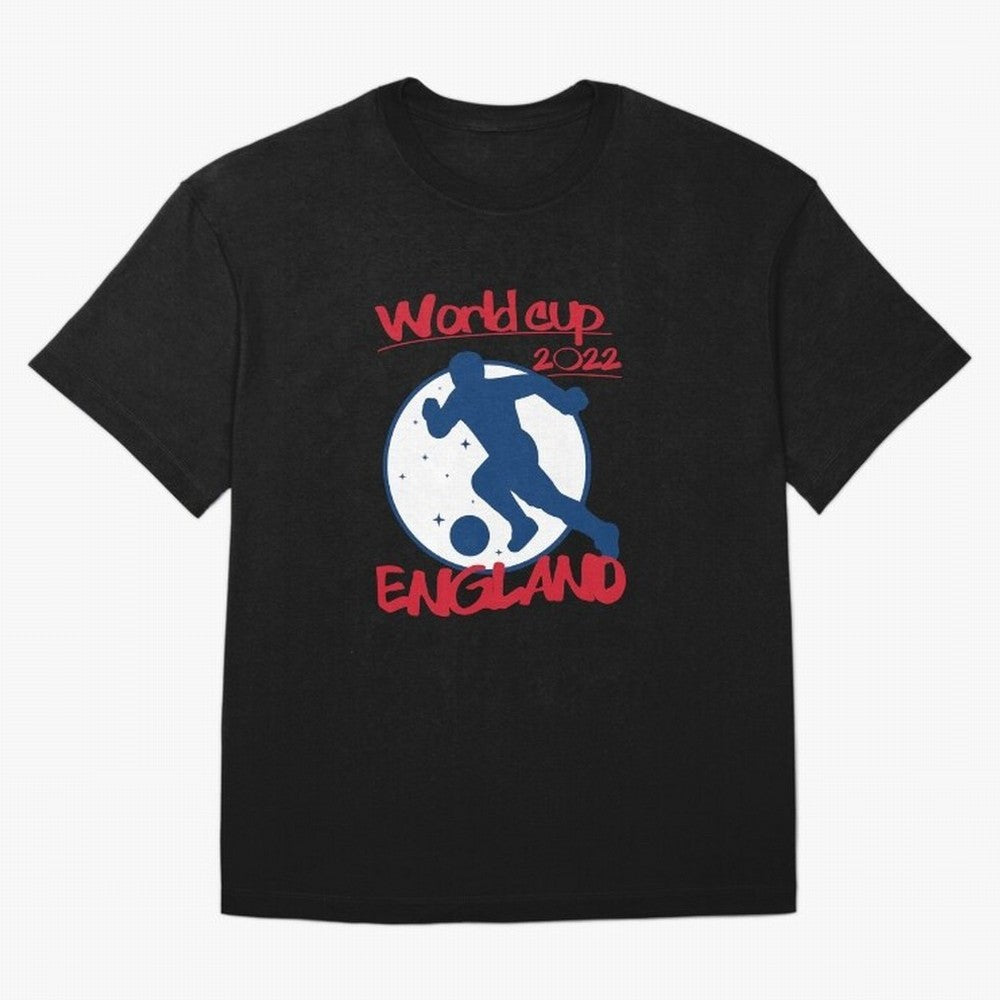 England World Cup 2022 Oversized T-Shirt Share the Excitement of Global Football Passion for FIFA World Cup 2026 Group Stage, Built around Messi and Cristiano Ronaldo, France and Portugal, Vintage Soccer Flavor, Modern Football Stars, National