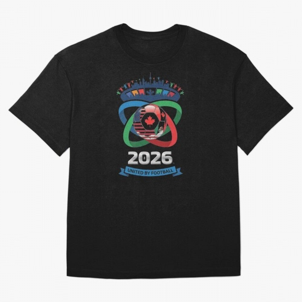 Infinity Loop World Cup 2026 Host Nation Design Oversized T-Shirt Relive Legendary Nights from Match Day Hype around FIFA World Cup 2026 USA Canada Mexico, Cristiano Ronaldo, Portugal, Spain and Germany, Worldwide Fan Energy, Dramatic Goals,