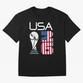 USA 2026 Soccer World Cup Trophy American Flag Design Oversized T-Shirt Bring Supporter Culture to FIFA World Cup 2026 Spirit, Celebrating England, France and Netherlands, Mbappe and Neymar, Match Day Excitement, Supporter Culture, Golden Goals and