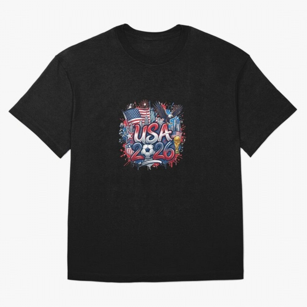Usa World Cup 2026 Football Legacy Oversized T-Shirt Spotlight Global Football Passion for FIFA World Cup 2026 Group Stage, Featuring Cristiano Ronaldo, Haaland and CR7, Brazil, Tournament Hype, Historic Matchups, Family Viewing Parties and Global