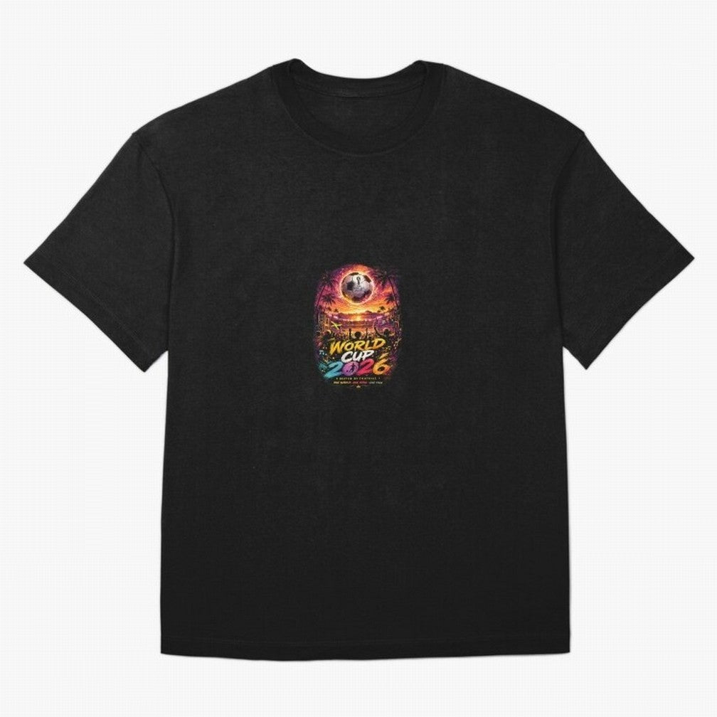 Copy of World Cup 2026 ¨C United Passion ?? | Neon Football Design Oversized T-Shirt Share FIFA World Cup 2026 USA Canada Mexico for Fans of Cristiano Ronaldo and Argentina, France and Brazil, Bringing Tournament Hype, Historic Matchups, Family