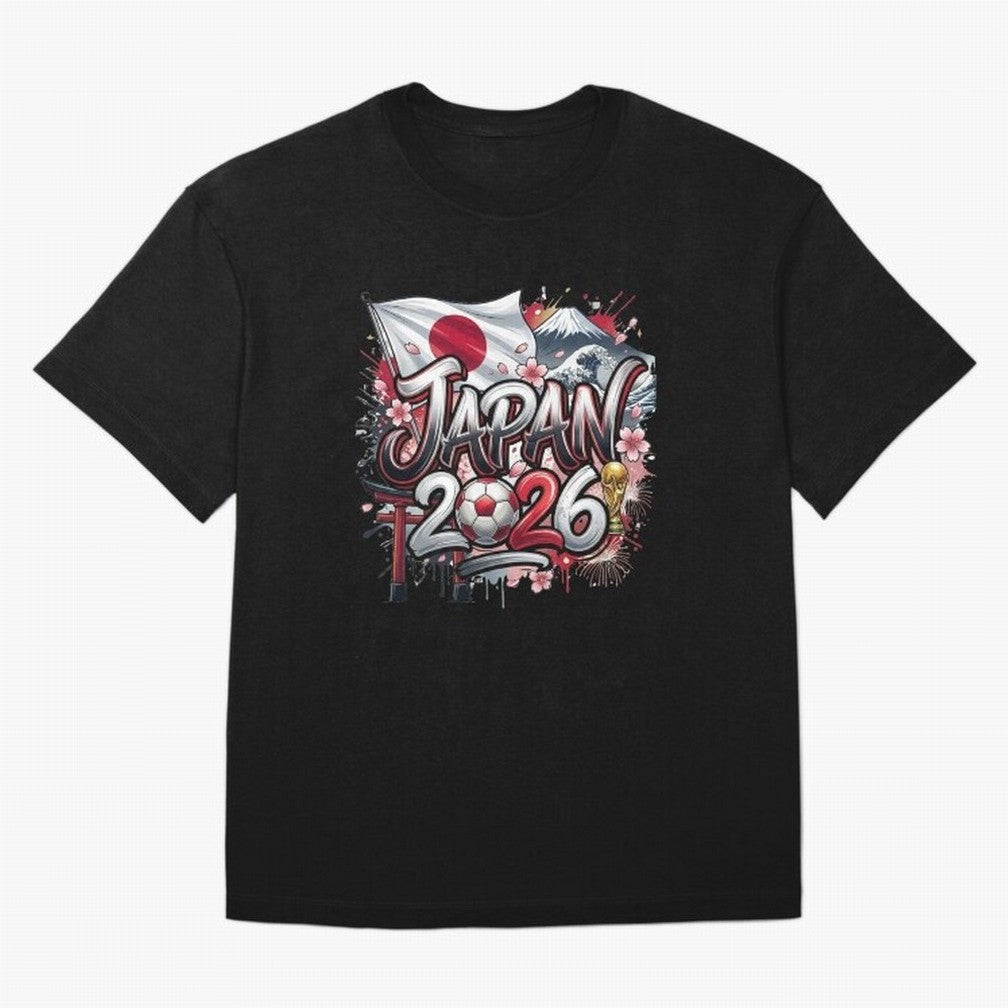 Japan World Cup 2026 Football Legacy Oversized T-Shirt Showcase FIFA World Cup 2026 USA Canada Mexico Spirit, Capturing Portugal, Spain and Germany, Neymar, Vintage Soccer Flavor, Modern Football Stars, National Flags and Final Night Emotion; Built