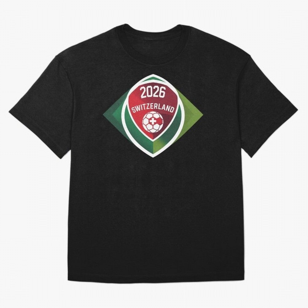 Switzerland 2026 Oversized T-Shirt Elevate FIFA World Cup 2026 USA Canada Mexico Spirit, Centered on Argentina, France and Brazil, Haaland, Tournament Hype, Historic Matchups, Family Viewing Parties and Global Sports Pride; Created for Match Day