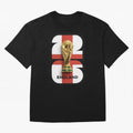 England Football World Cup 2026 - Three Lions Gold Trophy Edition Oversized T-Shirt Support the Legends of FIFA World Cup 2026 Spirit, Made for Argentina, France and Brazil, Neymar, Retro Football Energy, Iconic Rivalries, Trophy Chase Drama and