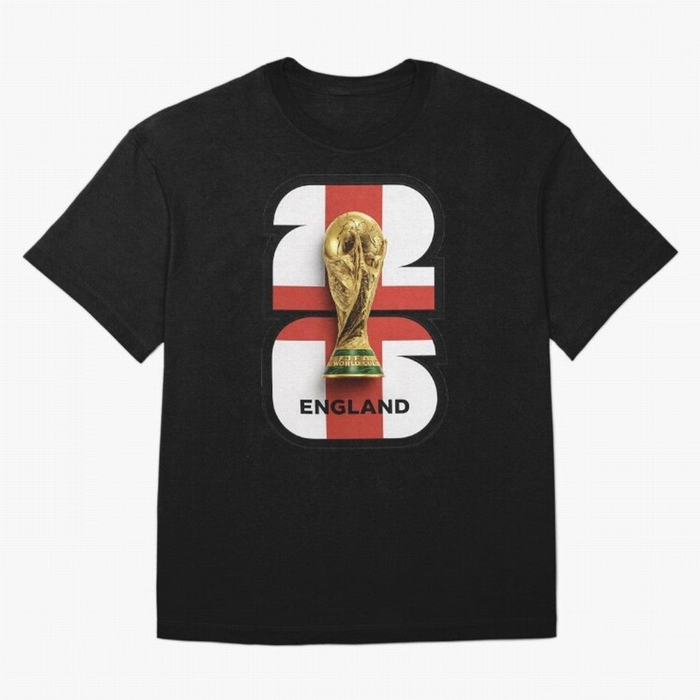 England Football World Cup 2026 - Three Lions Gold Trophy Edition Oversized T-Shirt Support the Legends of FIFA World Cup 2026 Spirit, Made for Argentina, France and Brazil, Neymar, Retro Football Energy, Iconic Rivalries, Trophy Chase Drama and