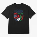 Three Nations One Game 2026 ¨C USA Canada Mexico Football Design ?????? Oversized T-Shirt Refresh Match Day Hype around FIFA World Cup 2026, Cristiano Ronaldo, Brazil, Match Day Excitement, Supporter Culture, Golden Goals and Global Football