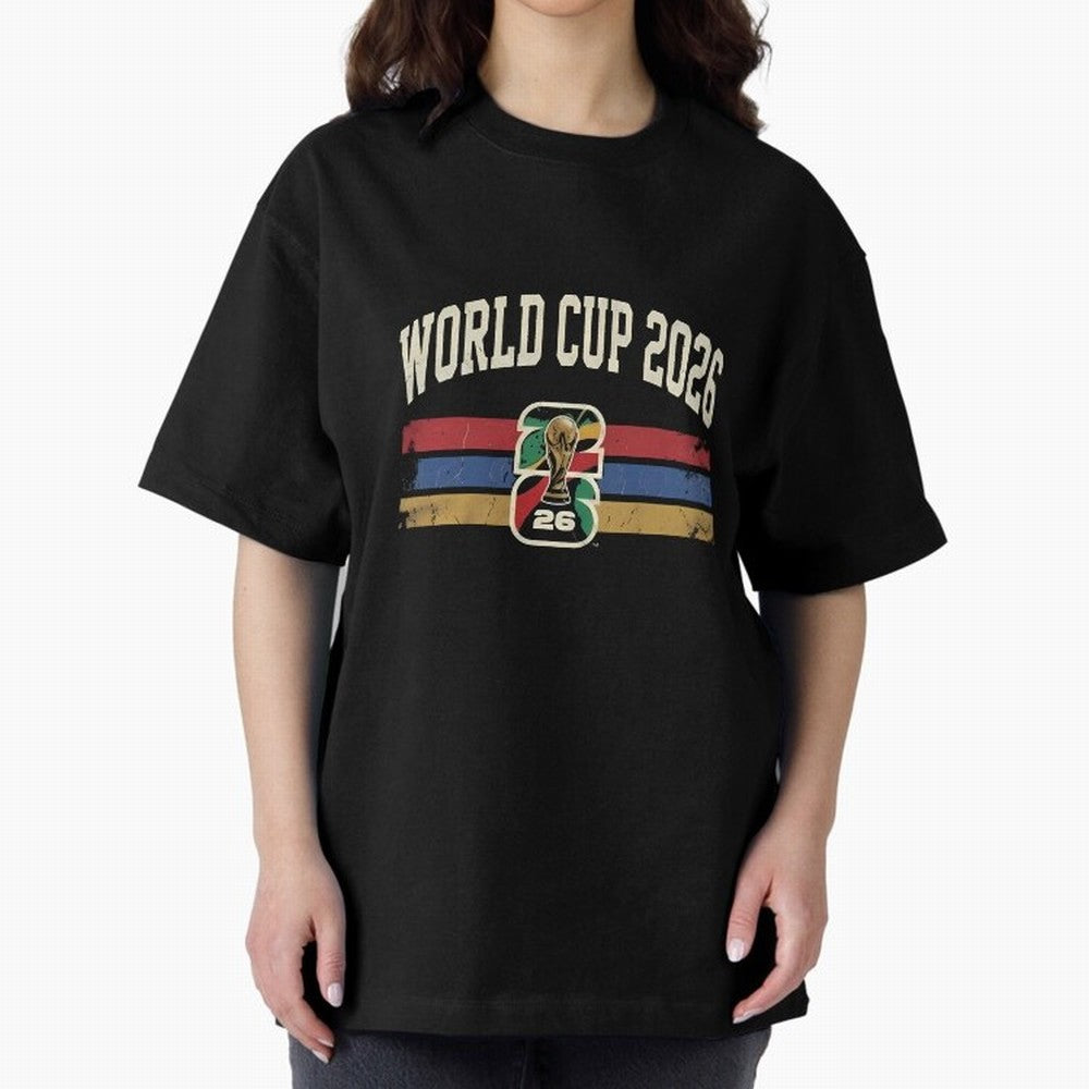 Vintage world cup 2026 T-Shirt_88741562 Oversized T-Shirt Show Up for the Glory of Global Football Passion for FIFA World Cup 2026 USA Canada Mexico, Driven by Neymar, Haaland and Cristiano Ronaldo, England and Germany, Football History, Final