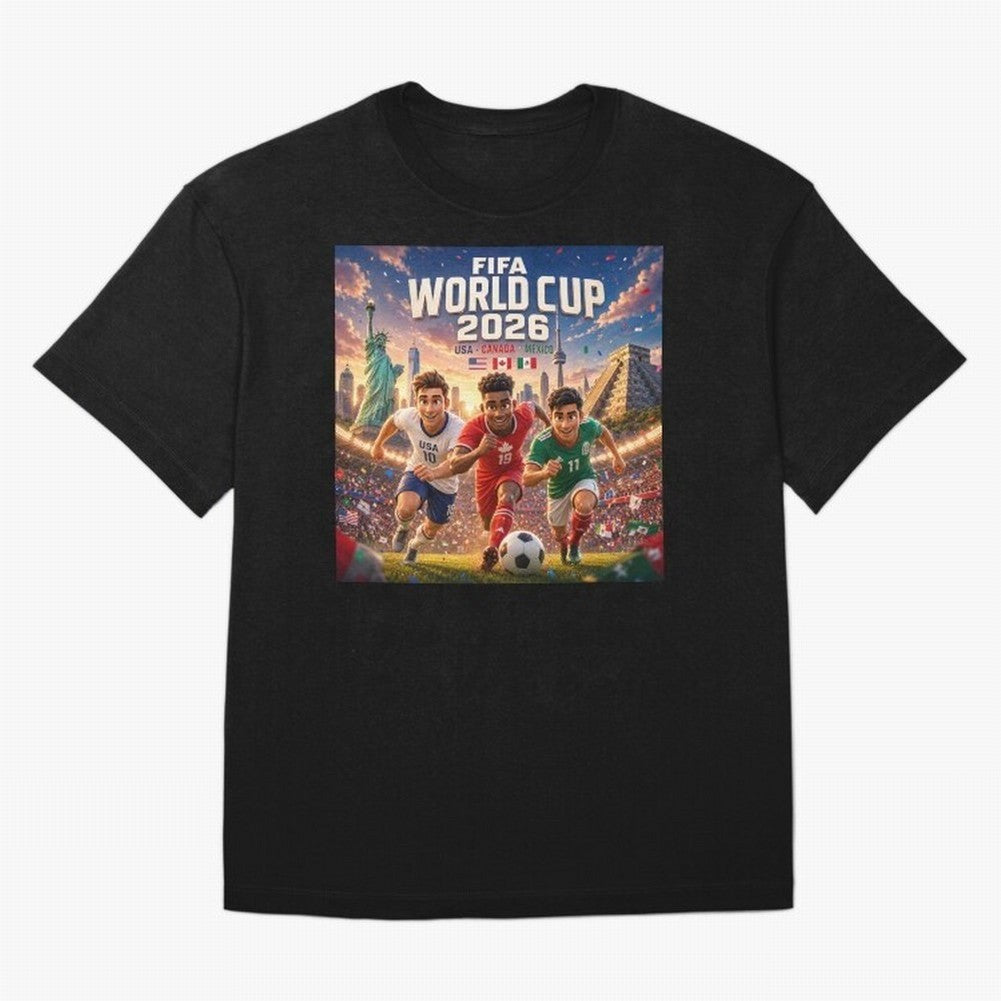 ? USA Canada Mexico Football 2026 #football 2026 Oversized T-Shirt Make Every Match About Global Football Passion for FIFA World Cup 2026 Group Stage, Highlighting Mbappe and Neymar, Argentina and Brazil, Goal Celebration Energy, Supporter