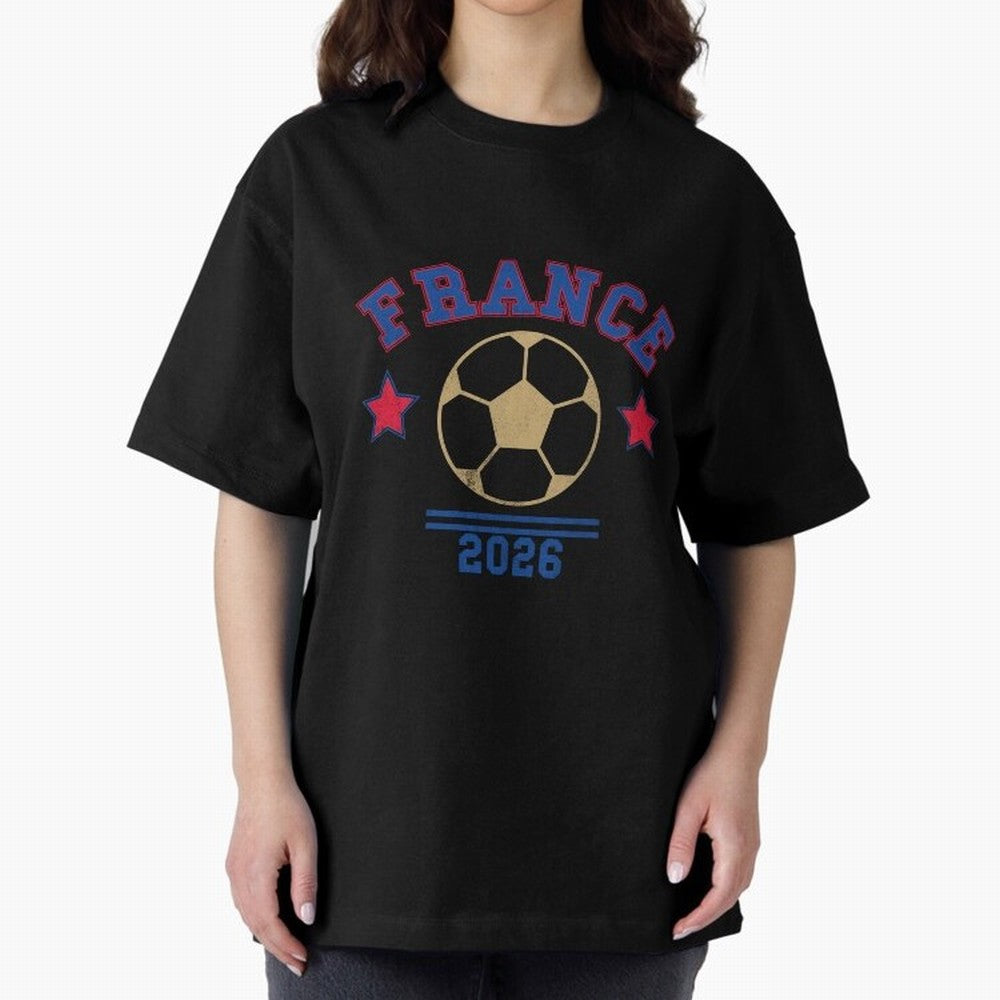 France 2026 ¡ª Vintage Soccer Tee Oversized T-Shirt Turn Football Passion into FIFA World Cup 2026 USA Canada Mexico Spirit, Centered on Spain and Netherlands, Mbappe, Goal Celebration Energy, Supporter Heritage, Football Icons and Worldwide