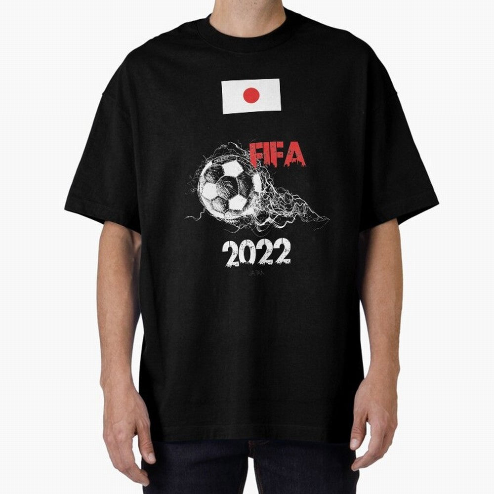 World Cup Qatar 2022 Japan Oversized T-Shirt Celebrate Fan Culture around Global Football Passion for FIFA World Cup 2026, Centered on Messi, Argentina and Brazil, Global Supporter Spirit, Legendary Goals, National Colors and Tournament