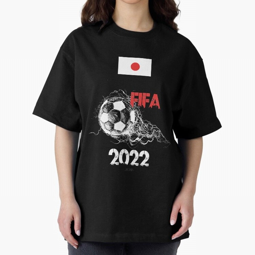 World Cup Qatar 2022 Japan Oversized T-Shirt Celebrate Fan Culture around Global Football Passion for FIFA World Cup 2026, Centered on Messi, Argentina and Brazil, Global Supporter Spirit, Legendary Goals, National Colors and Tournament