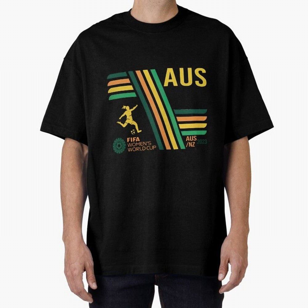 Australia Women's World Cup Oversized T-Shirt Celebrate Supporters United by FIFA World Cup 2026 Spirit, Featuring Spain and Netherlands, Neymar, Haaland and Cristiano Ronaldo, Goal Celebration Energy, Supporter Heritage, Football Icons and