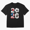 2026 North America Football Massive Event Soccer Ball Oversized T-Shirt Build the FIFA World Cup 2026 Group Stage Journey through Cristiano Ronaldo Highlights, France and Portugal Pride, Football Passion, Legendary Performances, Festival Vibes and
