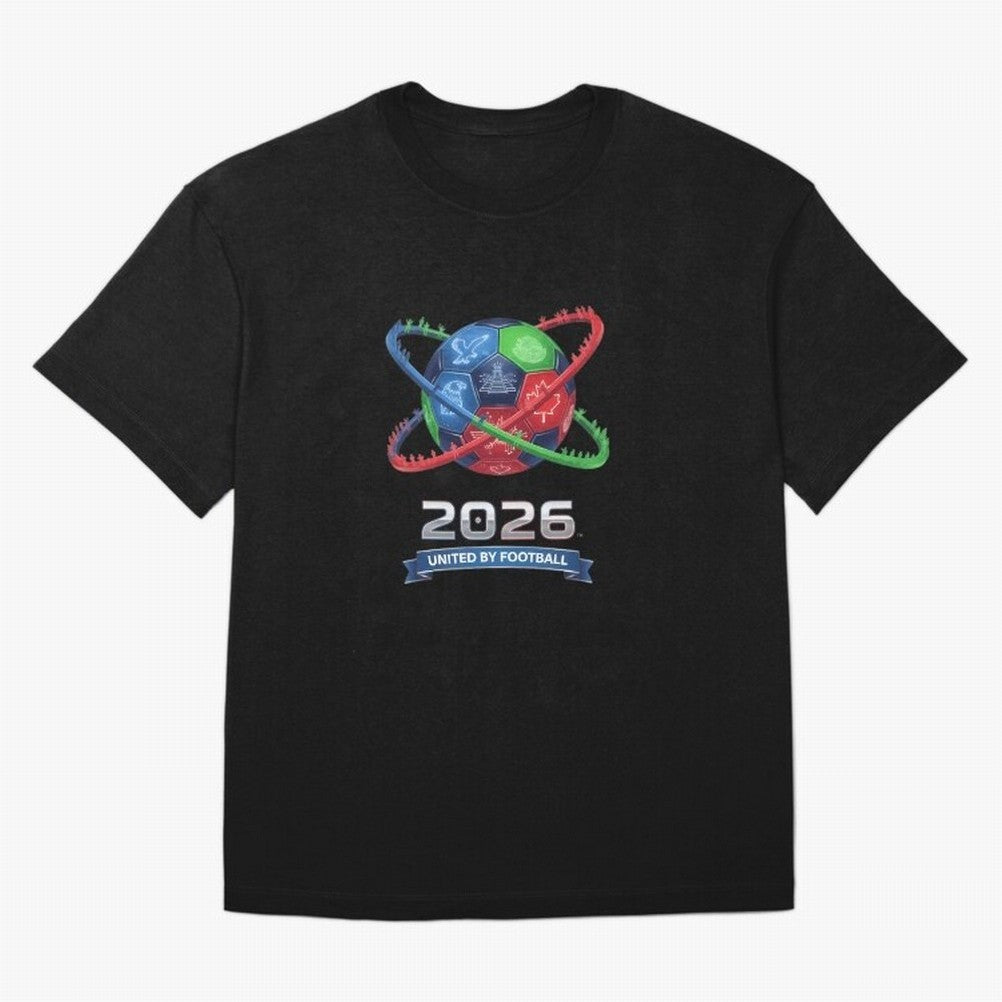 United By Football 2026 Global Connectivity Oversized T-Shirt Cheer for the FIFA World Cup 2026 Group Stage Journey through Messi Highlights, Portugal Pride, Stadium Chants, National Pride, Trophy Dreams and Unforgettable Football Memories; Perfect