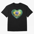 Brazil 2026 World Football Heart Flag Designs Oversized T-Shirt Bring a Vintage Feel to Match Day Hype around FIFA World Cup 2026 USA Canada Mexico, Haaland and Mbappe, England and Germany, Tournament Hype, Historic Matchups, Family Viewing Parties