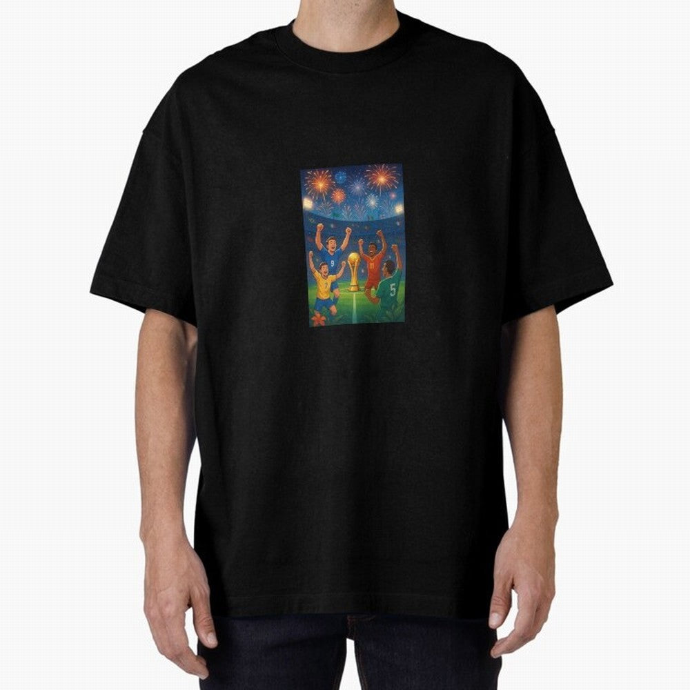 World Cup Oversized T-Shirt Enjoy the FIFA World Cup 2026 USA Canada Mexico Journey through Cristiano Ronaldo Highlights, England, France and Netherlands Pride, Classic Soccer Heritage, Championship Pressure, Fan Loyalty and International Pride;