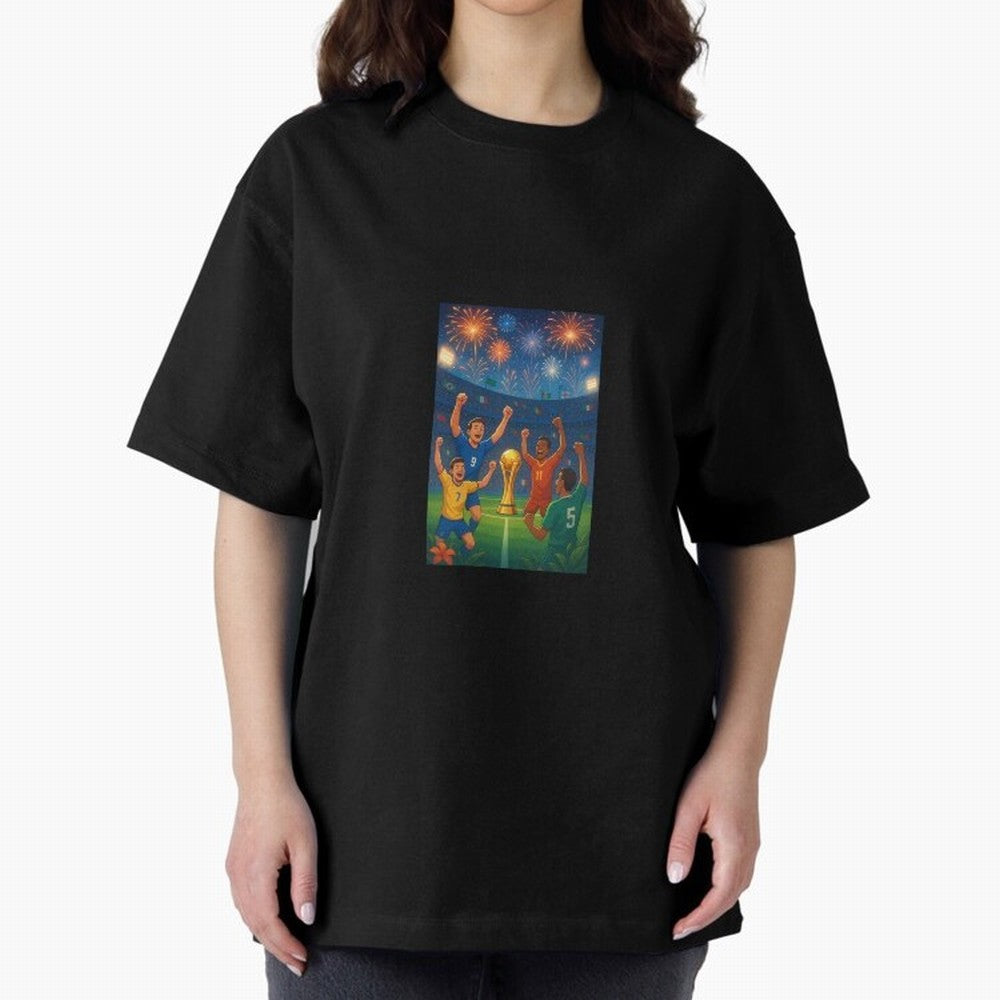 World Cup Oversized T-Shirt Enjoy the FIFA World Cup 2026 USA Canada Mexico Journey through Cristiano Ronaldo Highlights, England, France and Netherlands Pride, Classic Soccer Heritage, Championship Pressure, Fan Loyalty and International Pride;