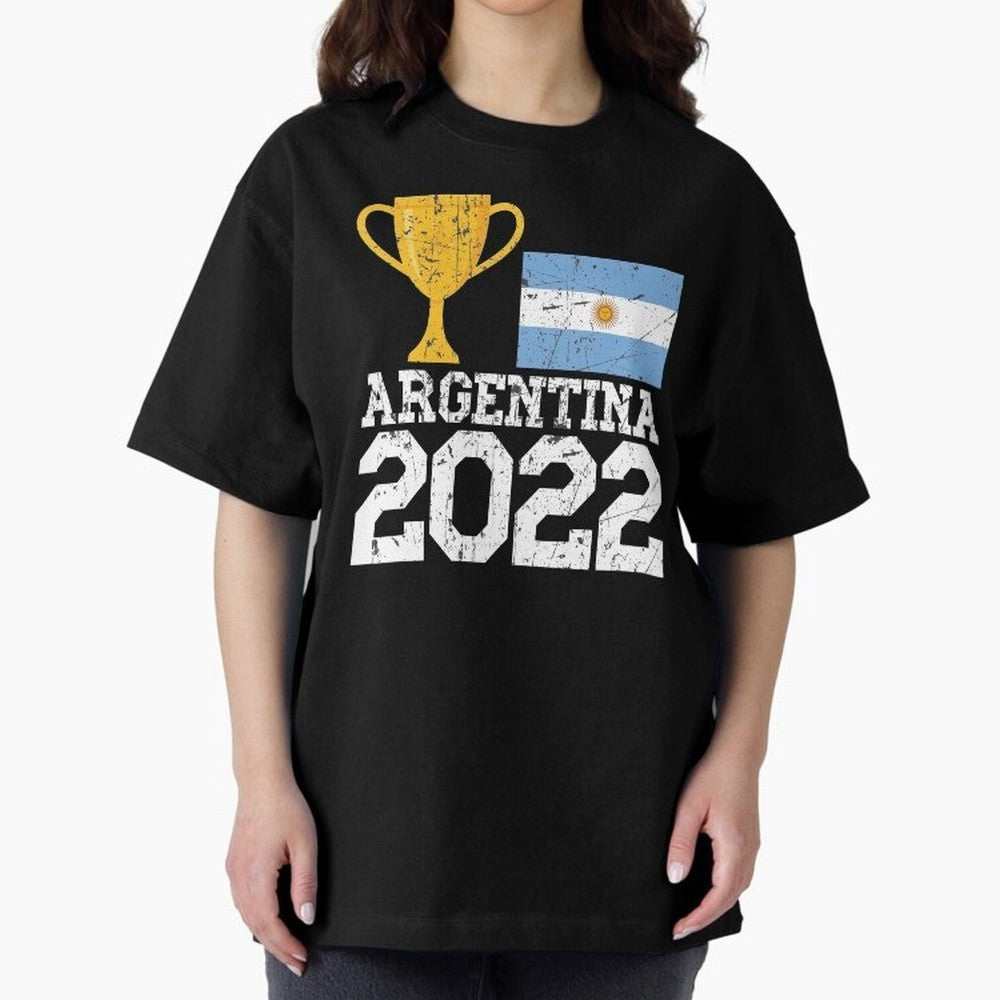 Argentina World Cup Soccer Football 2022, Argentina Soccer Jersey Argentinian Football, Argentina, Argentinian, Qatar World Cup 2022 Oversized T-Shirt Bring World Football Passion into Global Football Passion for FIFA World Cup 2026 Group Stage,