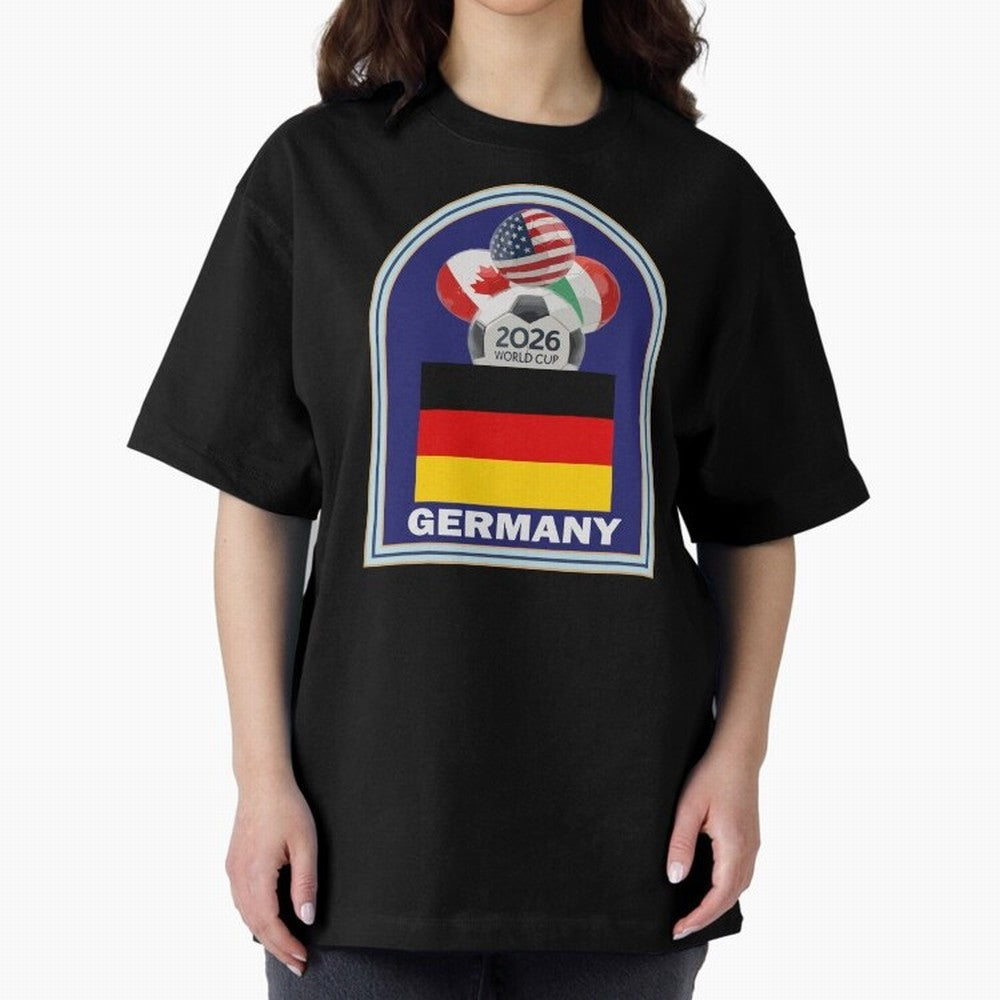 Germany 2026 Soccer T-shirt Oversized T-Shirt Feel the Heartbeat of Global Football Passion for FIFA World Cup 2026 Group Stage, Inspired by Messi, France and Portugal, Worldwide Fan Energy, Dramatic Goals, Stadium Lights and Championship