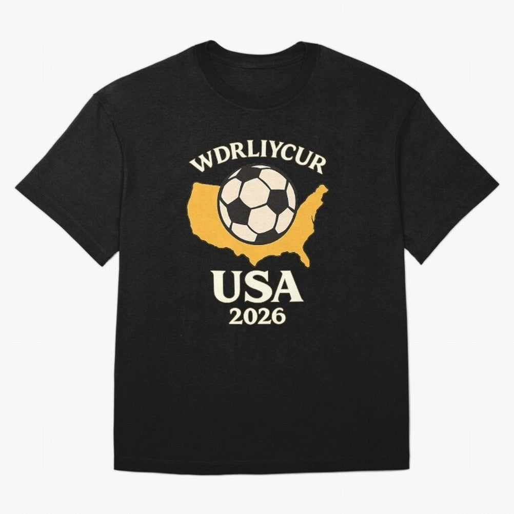 World Cup 2026 USA Soccer Fan T-Shirt Oversized T-Shirt Make Every Match About FIFA World Cup 2026 for Fans of Messi and Cristiano Ronaldo and France and Portugal, Bringing Stadium Memories, Football Loyalty, International Chants and Championship