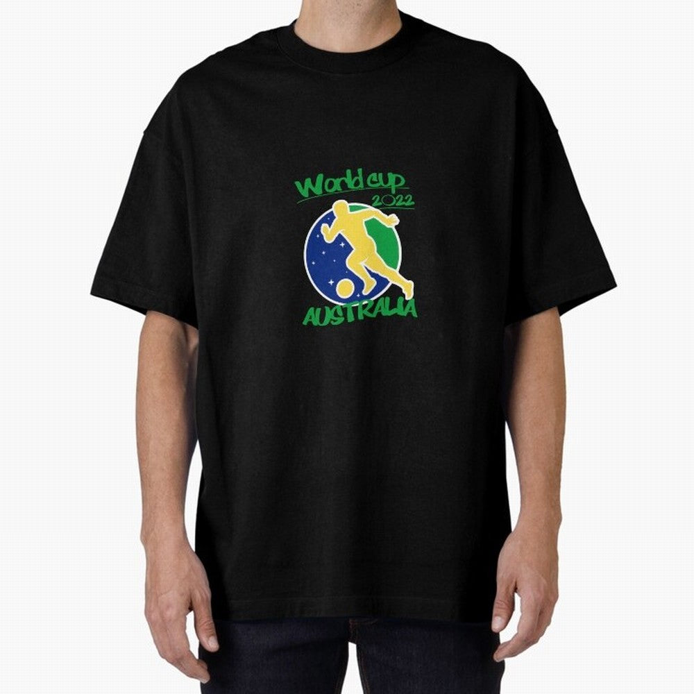 Australia World Cup 2022 Oversized T-Shirt Spotlight FIFA World Cup 2026 Spirit, Filled with England and Germany, CR7, Retro Football Energy, Iconic Rivalries, Trophy Chase Drama and Stadium Atmosphere; Perfect for Supporters Who Want Bold Football