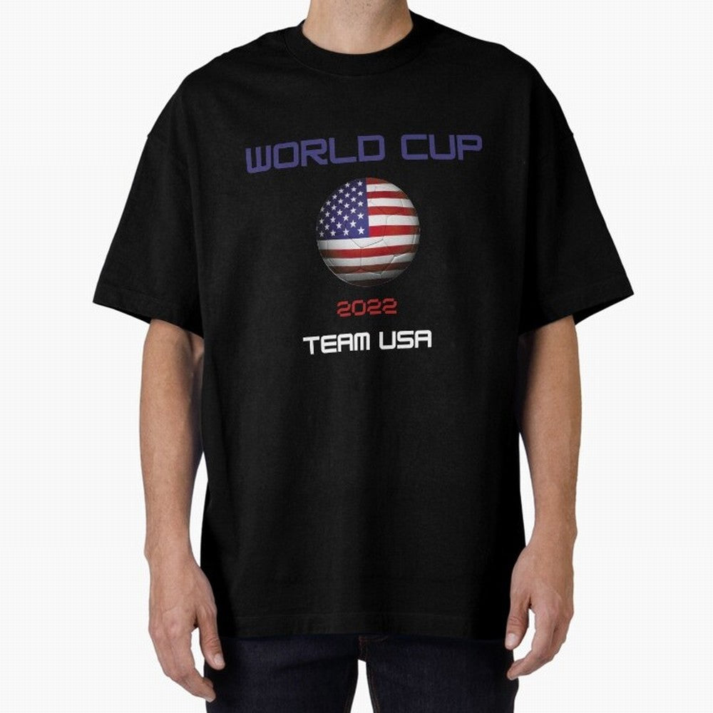 World cup 2022 Team USA Oversized T-Shirt Capture the FIFA World Cup 2026 Group Stage Journey through Neymar, Haaland and Cristiano Ronaldo Highlights, Brazil Pride, Stadium Memories, Football Loyalty, International Chants and Championship