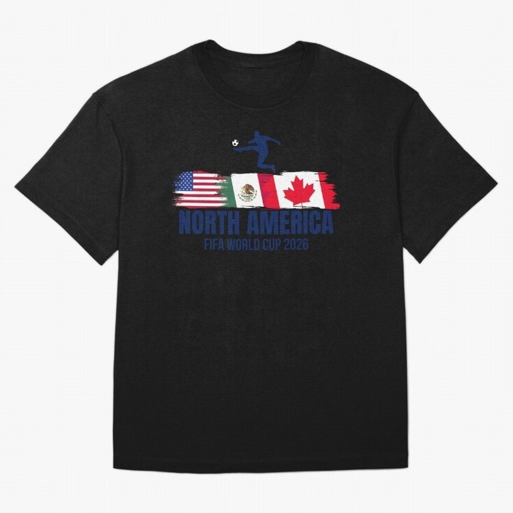 2026 North America Soccer World Tour - USA Mexico Canada Oversized T-Shirt Relive Legendary Nights from FIFA World Cup 2026 USA Canada Mexico for Fans of Messi and France, Bringing Sports Nostalgia, International Competition, Famous Players and
