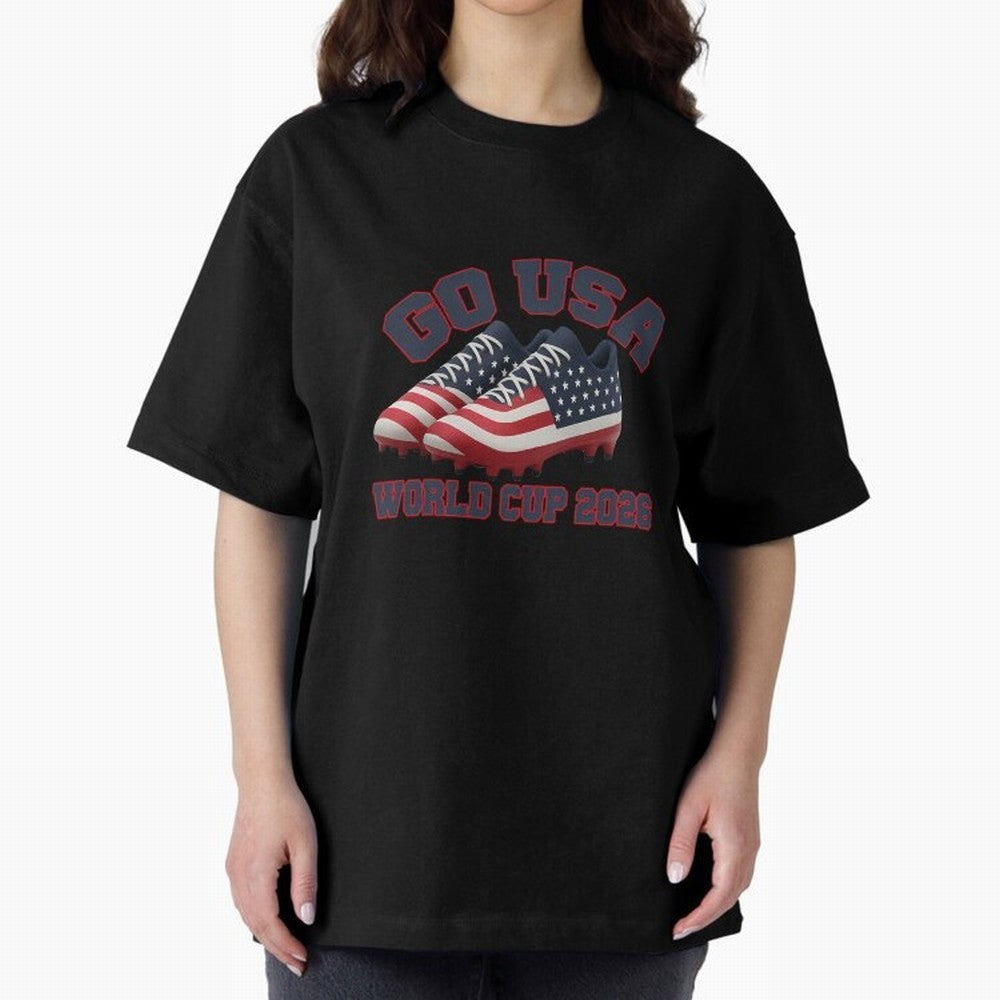Go Usa. Usa 2026 World Cup 2026 World Cup Soccer Usa Soccer Usa Men Oversized T-Shirt Show Love for Legendary Goals in the FIFA World Cup 2026 Journey through CR7 Highlights, Brazil, Portugal and Argentina Pride, Stadium Memories, Football Loyalty,