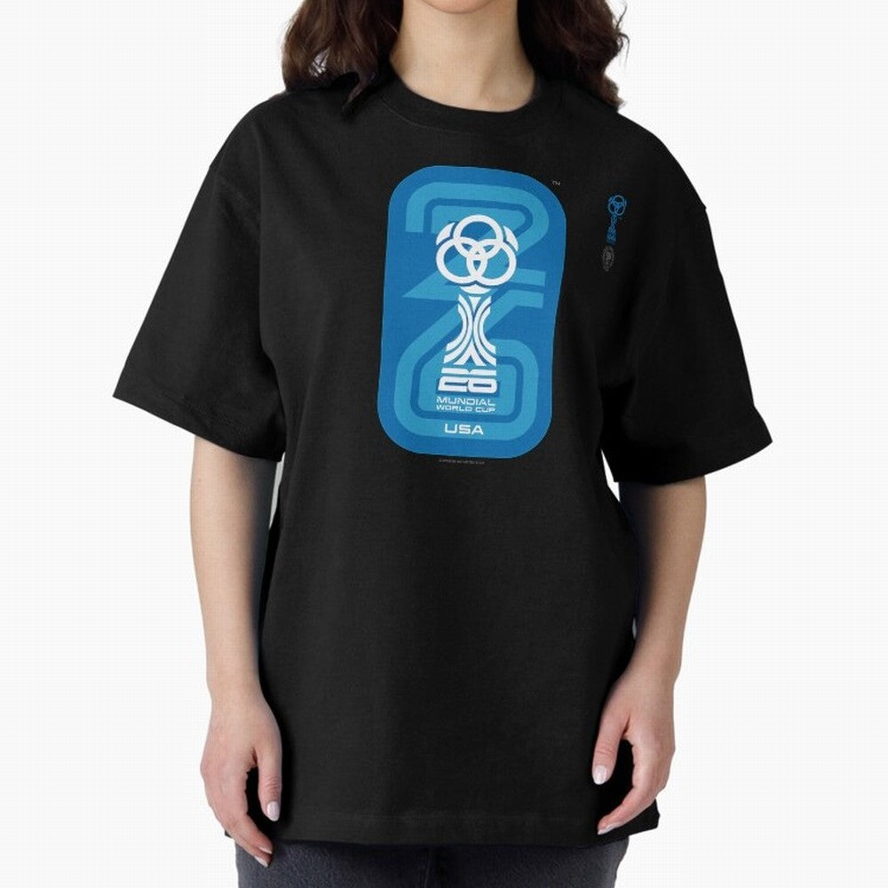 Mundial 26 USA Fan Trophy ¨C Retro Soccer World Cup Inspired Graphic ¨C Modern Football Art Design Oversized T-Shirt Follow the Road to the FIFA World Cup 2026 Group Stage Journey through Neymar Highlights, Brazil Pride, Sports Nostalgia,