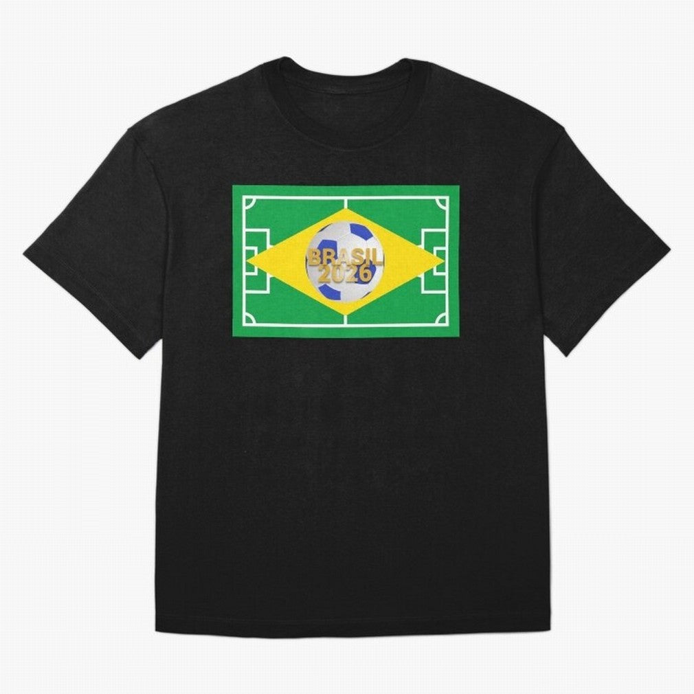 Brazil World Cup 2026 Oversized T-Shirt Celebrate Football Heritage in FIFA World Cup 2026 for Fans of Messi and Cristiano Ronaldo and Argentina, Bringing Football History, Final Match Energy, Crowd Noise and Once in a Lifetime Moments; Ideal for