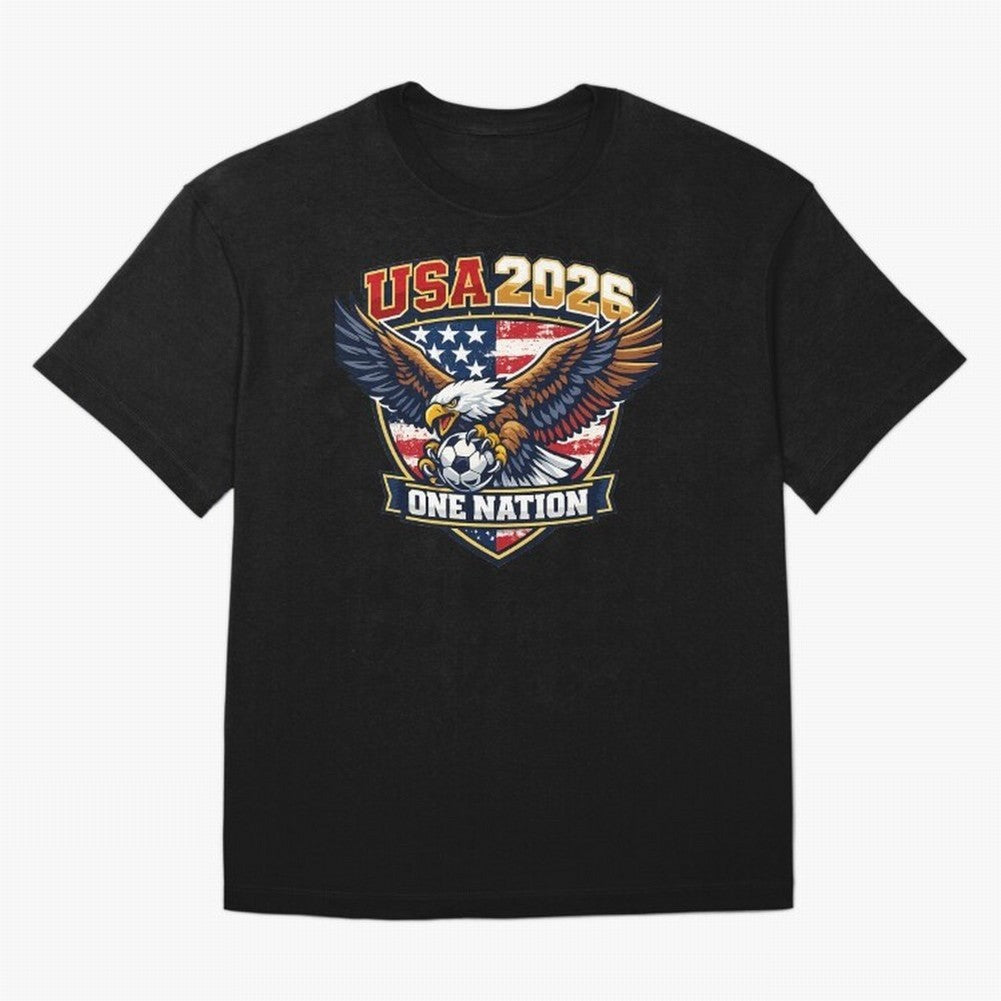 USA Canada Mexico Soccer Cup Oversized T-Shirt Celebrate Unforgettable Nights in Match Day Hype around FIFA World Cup 2026 USA Canada Mexico, Mbappe, Spain, Match Day Excitement, Supporter Culture, Golden Goals and Global Football Passion; Ideal