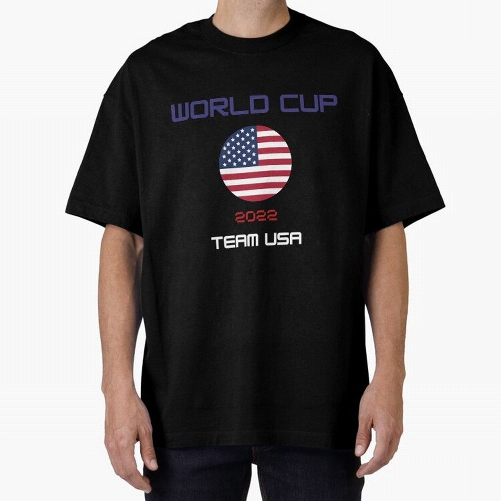 World cup 2022 Team USA Oversized T-Shirt Show Your Stadium Side during FIFA World Cup 2026 Group Stage for Fans of Mbappe and Neymar and Argentina, Bringing Global Supporter Spirit, Legendary Goals, National Colors and Tournament Celebration;