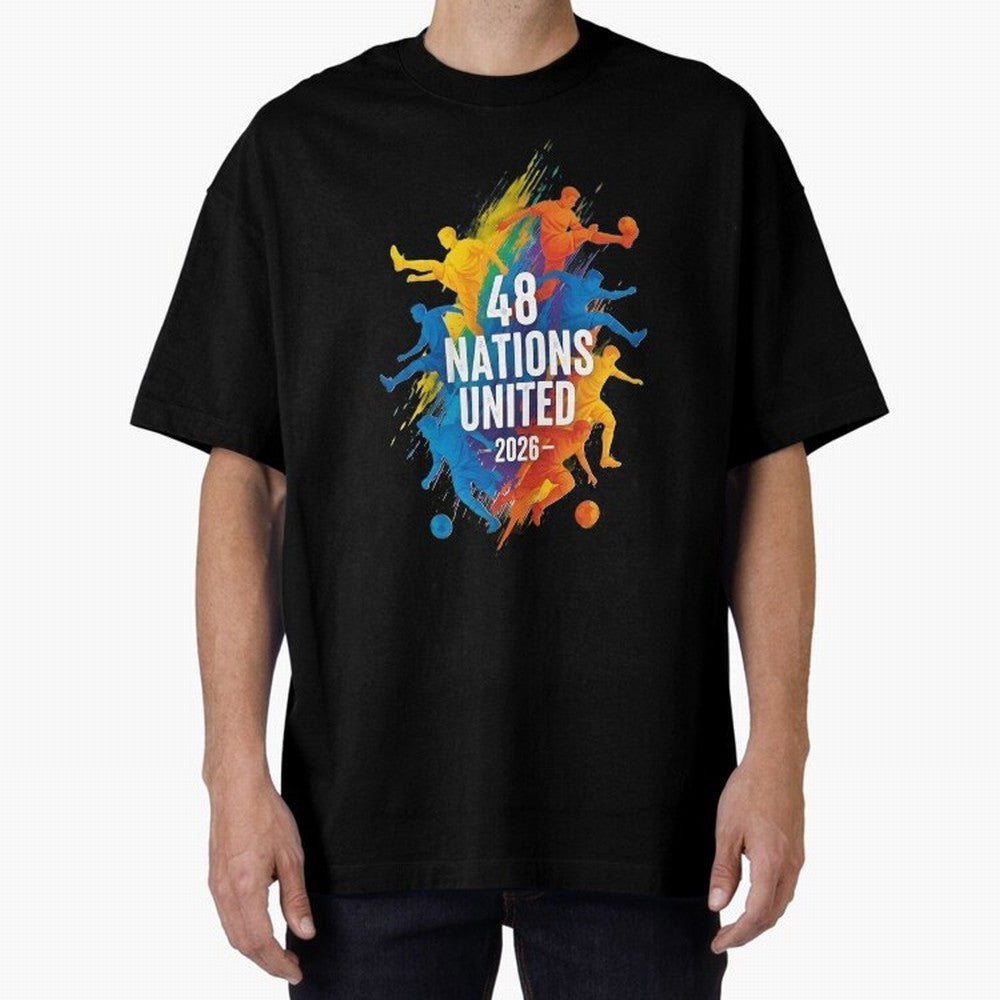 The Unity of World Football Oversized T-Shirt Show Fan Pride Across FIFA World Cup 2026 Spirit, Made for England, CR7, Match Day Excitement, Supporter Culture, Golden Goals and Global Football Passion; Built for Supporters Chasing Trophy Dreams,