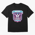 Miami 2026 Host City Emblem Welcoming the World Cup Oversized T-Shirt Stand Out with Spirit from Match Day Hype around FIFA World Cup 2026 Group Stage, Cristiano Ronaldo, Haaland and CR7, Germany, Sports Nostalgia, International Competition, Famous