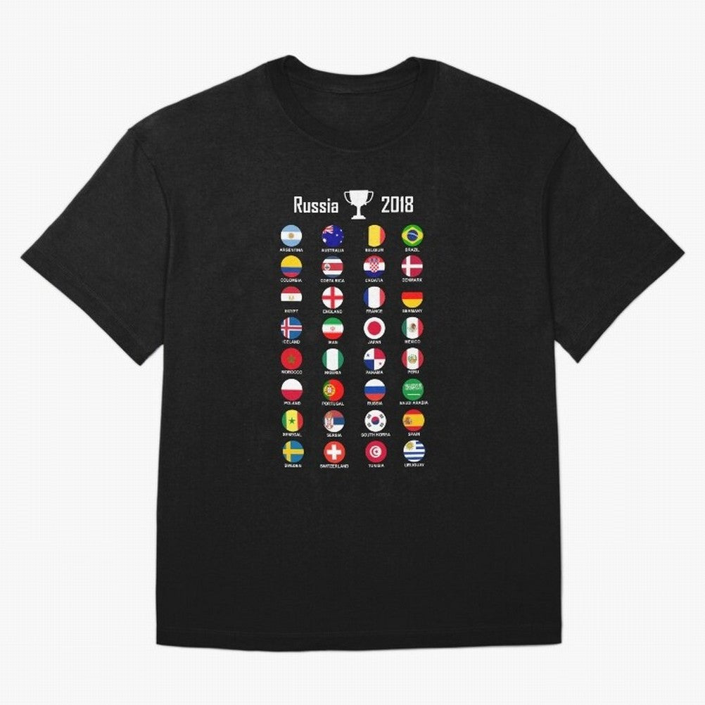 Russia 2018 Football Soccer Championship Oversized T-Shirt Follow Every Goal of the FIFA World Cup 2026 USA Canada Mexico Journey through Messi, Neymar and Mbappe Highlights, Brazil, Portugal and Argentina Pride, Match Day Excitement, Supporter